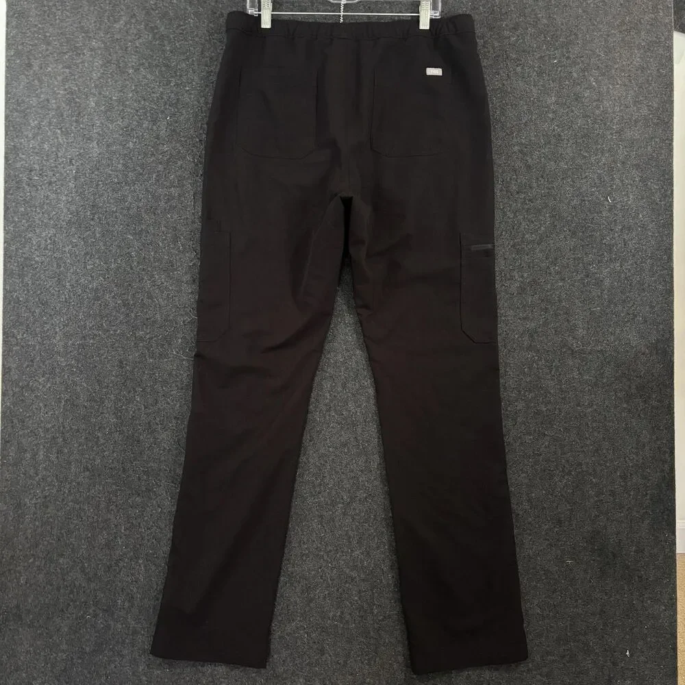 FIGS Technical Collection Cairo Cargo Pants Mens Large Tall Black Scrub Workwear